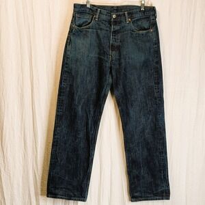 Levis 501 Jeans Straight Leg Button Fly Med Stonewash 36 x 32 Classic